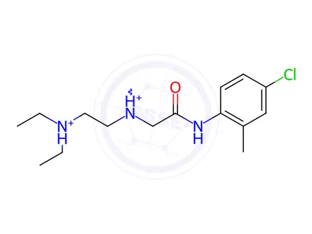 Chemical structure of Acetamide, N-(4-chloro-2-methylphenyl)-2-[[2-(diethylamino)ethyl]methylamino]-, hydrochloride (1:2)