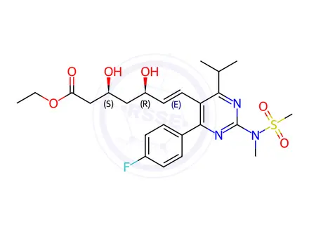 Chemical structure of Rosuvastatin (3S,5R)-Isomer Ethyl Ester