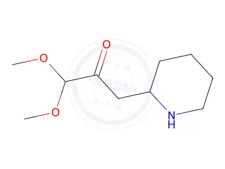 Chemical structure of 1,1-Dimethoxy-3-(piperidin-2-yl)propan-2-one
