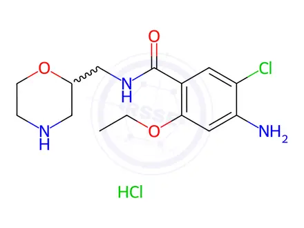 Chemical structure of Mosapride Impurity 39(Hydrochloride)