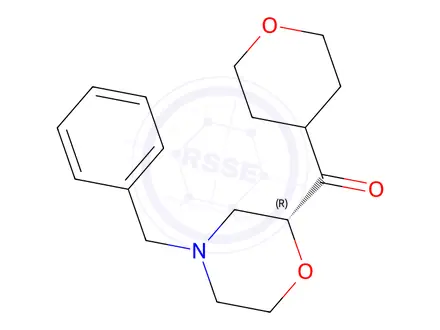 Chemical structure of (R)-(4-benzylmorpholin-2-yl)(tetrahydro-2H-pyran-4-yl)methanone