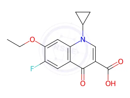Chemical structure of 1-Cyclopropyl-7-ethoxy-6-fluoro-4-oxo-1,4-dihydroquinoline-3-carboxylic Acid