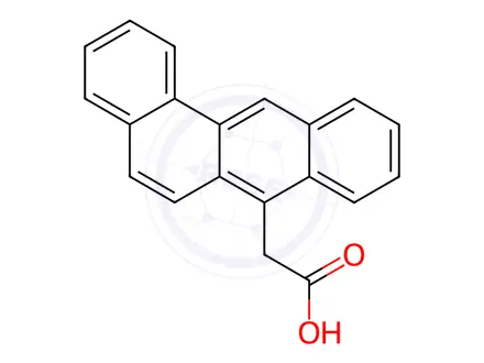 Chemical structure of Benz[a]anthracene-7-acetic Acid