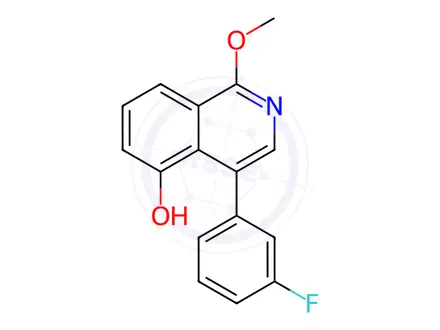 Chemical structure of 4-(3-Fluorophenyl)-1-methoxyisoquinolin-5-ol