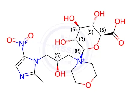 Chemical structure of Morinidazole Impurity 10 (R-Morinidazole Glucuronide)