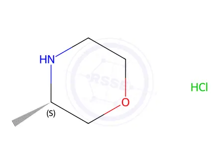 Chemical structure of (S)-3-Methylmorpholine hydrochloride