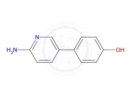 Chemical structure of 4-(6-Aminopyridin-3-yl)phenol
