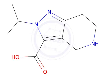 Chemical structure of 2-Isopropyl-4,5,6,7-tetrahydro-2H-pyrazolo[4,3-c]pyridine-3-carboxylic Acid