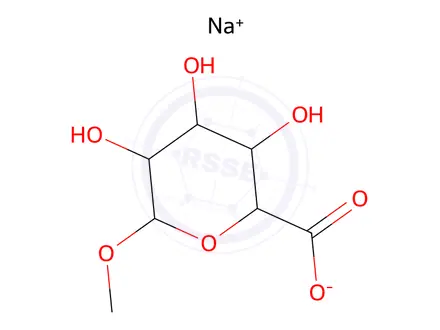 Chemical structure of Methyl-Beta-D-Glucuronide,Sodium
