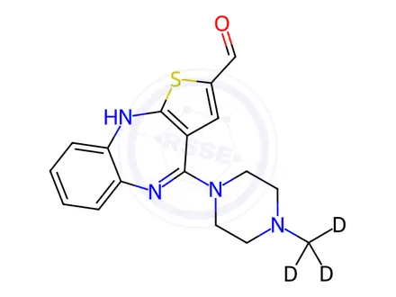 Chemical structure of Olanzapine-d3 2-Carboxaldehyde
