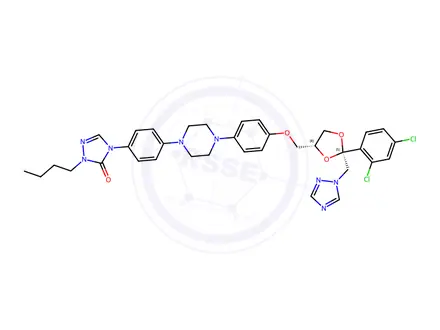 Chemical structure of Itraconazole EP Impurity F