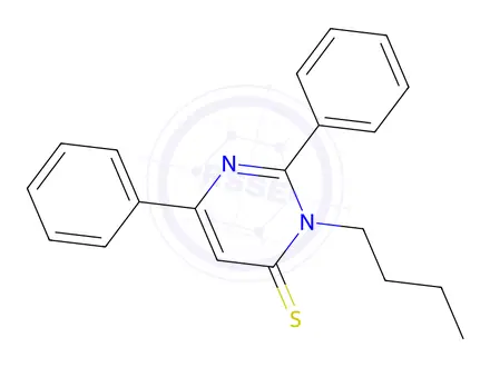 Chemical structure of 3-Butyl-2,6-diphenylpyrimidine-4(3H)-thione