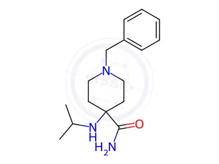 Chemical structure of 1-Benzyl-4-(isopropylamino)piperidine-4-carboxamide