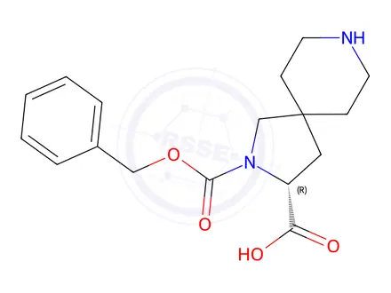 Chemical structure of (R)-2-((benzyloxy)carbonyl)-2,8-diazaspiro[4.5]Decane-3-carboxylic acid