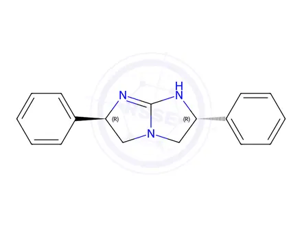Chemical structure of (2R,6R)-2,3,5,6-Tetrahydro-2,6-diphenyl-1H-imidazo[1,2-a]imidazole