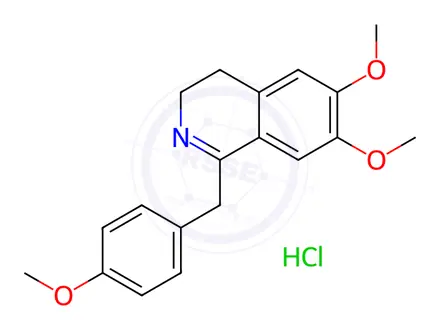 Chemical structure of 3,4-Dihydro-6,7-dimethoxy-1-(p-methoxybenzyl)isoquinoline Hydrochloride
