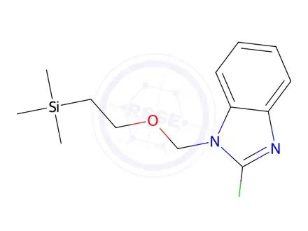 Chemical structure of 2-Chloro-1-[[2-(trimethylsilanyl)ethoxy]methyl]-benzimidazole