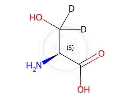 Chemical structure of L-Serine-3,3-d2