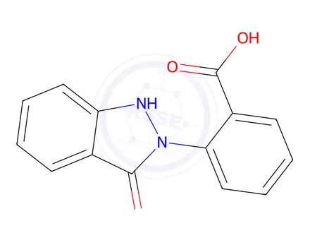 Chemical structure of 2-(1,3-Dihydro-3-oxo-2H-indazol-2-yl)benzoic acid
