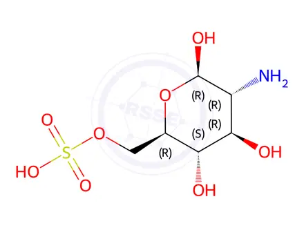 Chemical structure of D-Glucosamine-6-O-sulphate