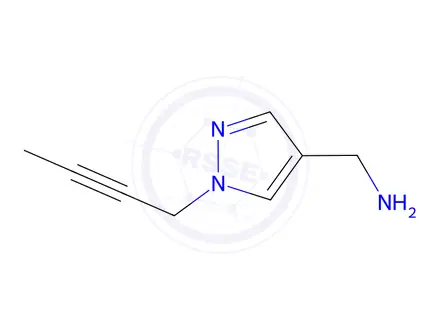 Chemical structure of [1-(But-2-yn-1-yl)-1H-pyrazol-4-yl]methanamine