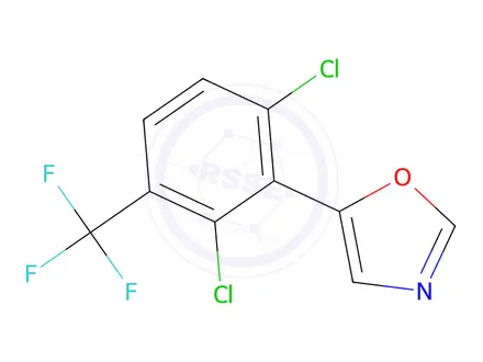 Chemical structure of 5-(2,6-Dichloro-3-(trifluoromethyl)phenyl)oxazole