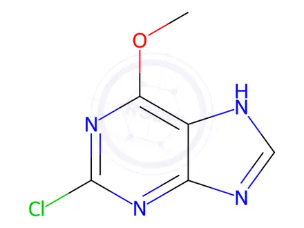 Chemical structure of 2-Chloro-6-methoxypurine