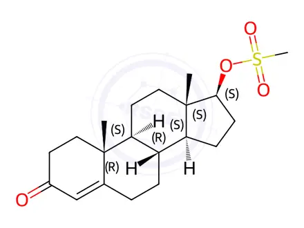 Chemical structure of Testosterone Methanesulfonate