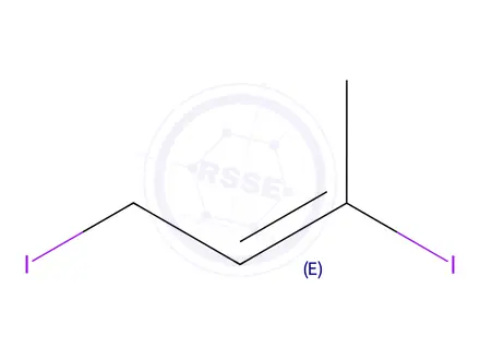 Chemical structure of (E)-1,3-Diiodo-2-butene