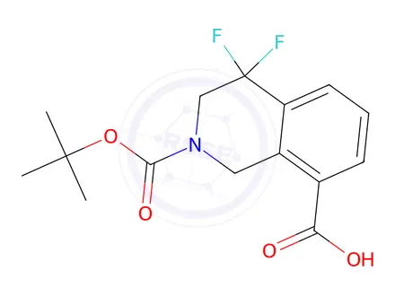 Chemical structure of 2-(Tert-butoxycarbonyl)-4,4-difluoro-1,2,3,4-tetrahydroisoquinoline-8-carboxylic acid