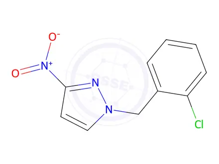 Chemical structure of 1-[(2-Chlorophenyl)methyl]-3-nitro-1h-pyrazole