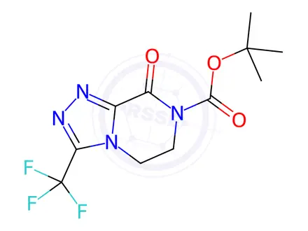 Chemical structure of tert-Butyl 8-Oxo-3-(trifluoromethyl)-5,6-dihydro-[1,2,4]triazolo[4,3-a]pyrazine-7(8H)-carboxylate