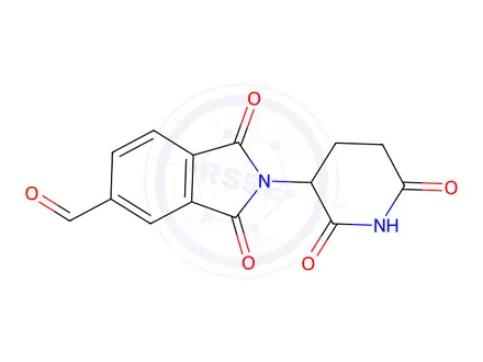 Chemical structure of 2-(2,6-Dioxopiperidin-3-yl)-1,3-dioxoisoindoline-5-carbaldehyde