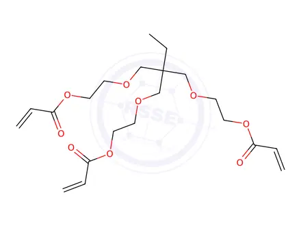 Chemical structure of Ethoxylated Trimethylolpropane Triacrylate