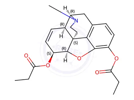 Chemical structure of 3,6-O-DIPROPANOYLMORPHINE