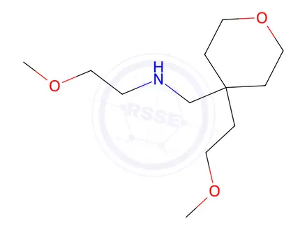 Chemical structure of 2-Methoxy-N-((4-(2-methoxyethyl)tetrahydro-2h-pyran-4-yl)methyl)ethan-1-amine
