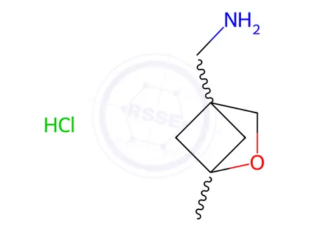 Chemical structure of 2-Oxabicyclo[2.1.1]hexane-4-methanamine, 1-methyl-, hydrochloride (1:1)