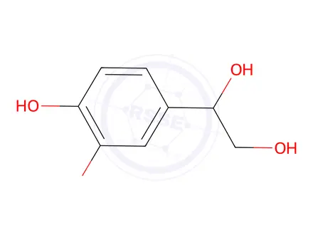 Chemical structure of DL-3,4-Dihydroxyphenyl glycol Solution in Methanol