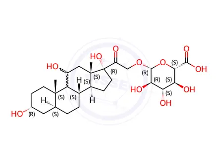 Chemical structure of Allo-3α-tetrahydro Cortisol 21-O-β-D-Glucuronide