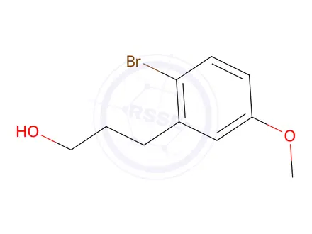 Chemical structure of 3-(2-Bromo-5-methoxyphenyl)propan-1-ol