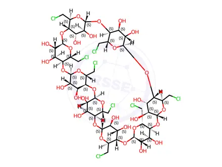 Chemical structure of 6-Chloro-6-deoxy-gamma-cyclodextrin