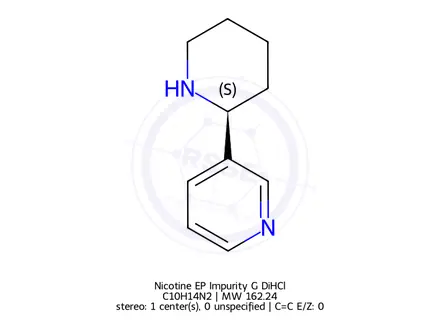 Chemical structure of (S)-3-(Piperidin-2-yl)pyridine
