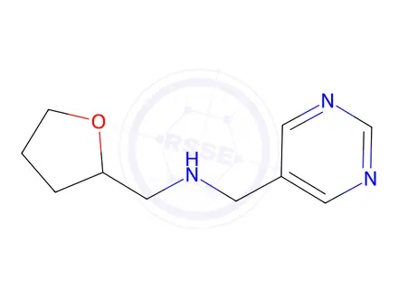 Chemical structure of 1-(Pyrimidin-5-yl)-N-((tetrahydrofuran-2-yl)methyl)methanamine
