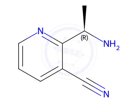 Chemical structure of (R)-2-(1-Aminoethyl)nicotinonitrile dihydrochloride
