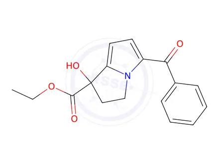 Chemical structure of Ethyl 5-benzoyl-1-hydroxy-2,3-dihydropyrrolizine-1-carboxylate