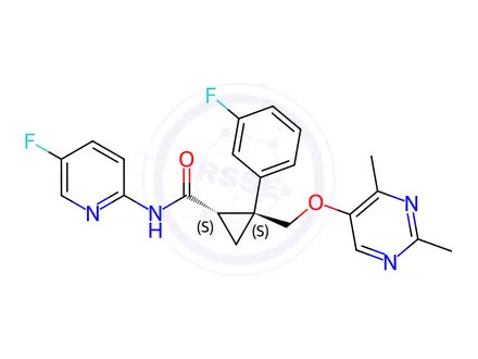 Chemical structure of Lemborexant (S,S Isomer)