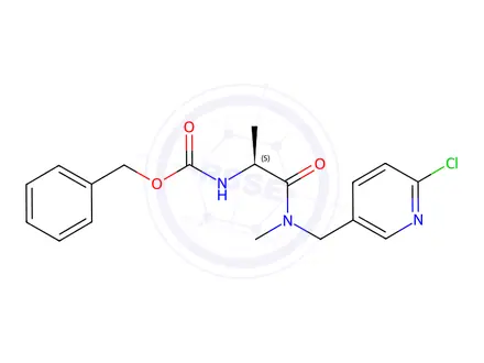 Chemical structure of {(S)-1-[(6-Chloro-pyridin-3-ylMethyl)-Methyl-carbaMoyl]-ethyl}-carbaMic acid benzyl ester