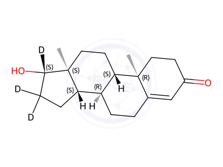 Chemical structure of Testosterone-16,16,17-[D3]