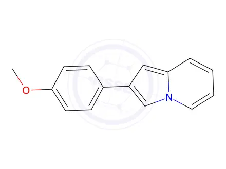 Chemical structure of 2-(4-Methoxyphenyl)indolizine