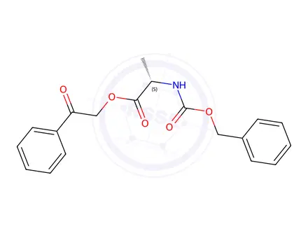 Chemical structure of 2-Oxo-2-phenylethyl ((benzyloxy)carbonyl)-L-alaninate